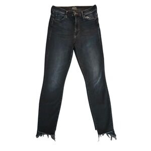 Mother The Stunner Zip Two Step Fray Jeans Last Call Dark Wash Skinny 27 (1227)